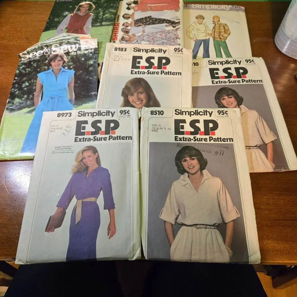 Womens sewing patterns dresses vintage 70s/80s See& Sew Simplicity